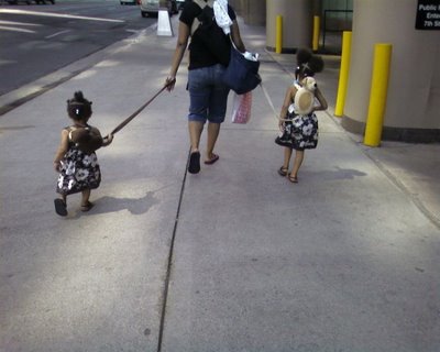 Children on leashes