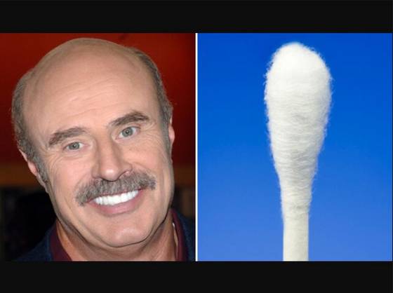 Dr. Phil McGraw looks like a Q-tip