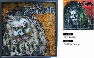 Bento Lunches Decorated as Album Covers