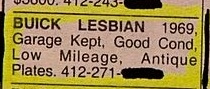 Because Lesbians will get Buick attention