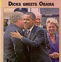 Obama meets dicks..... notice hand placements