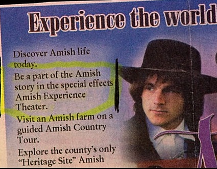 Didn't know the Amish were that technologically advanced to make ads in the paper.