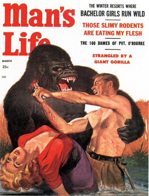 Real men stab gorillas in the throat!