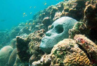 Creepy underwater Sculptures