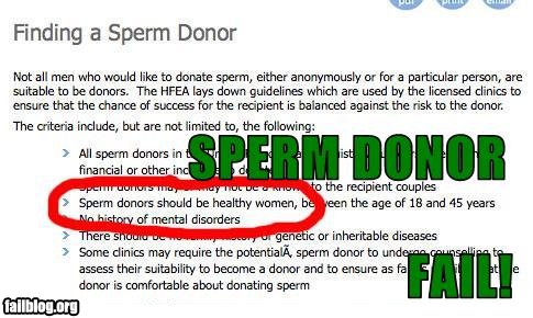 Sperm doners, now from women!