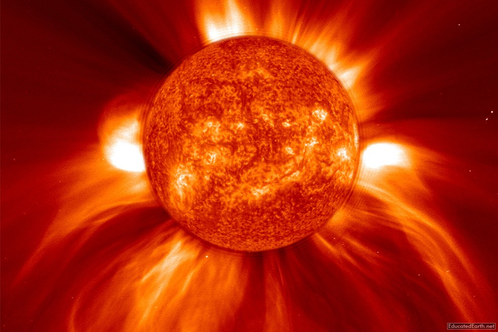 Coronal Mass Ejection (Billions of tons of matter being shot into space)