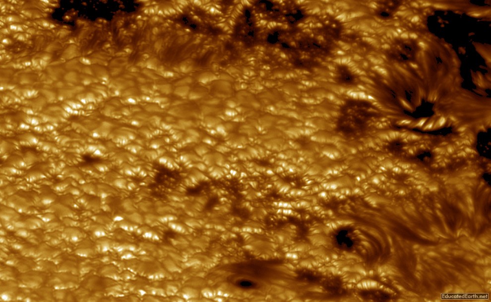 Solar Photosphere (highlighting the three dimensional features of the sun)