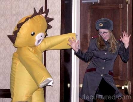 This is what happen when pedo bear went to russia he could not keep him self out of trouble.