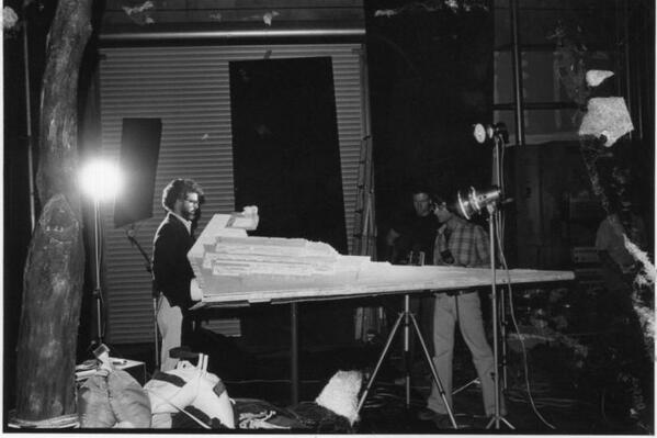 George was always going around set showing off his giant Star Destroyer.