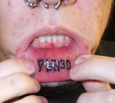 Dumb Human Lip Tattoos