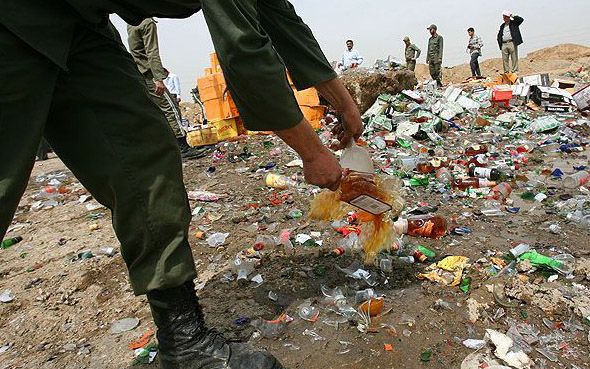 Police Destroy Tons of Alcohol