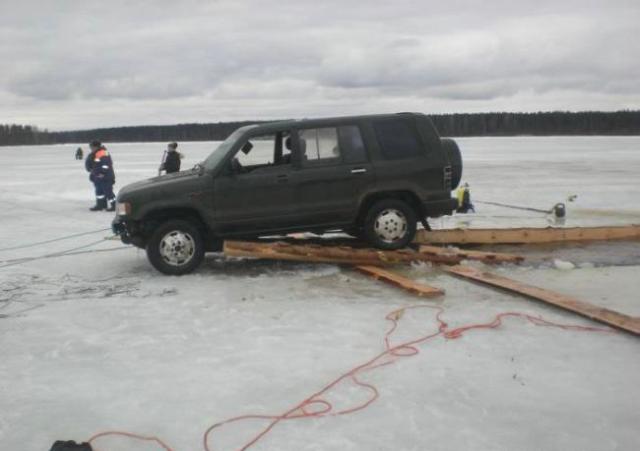 Under Ice SUV Fishing