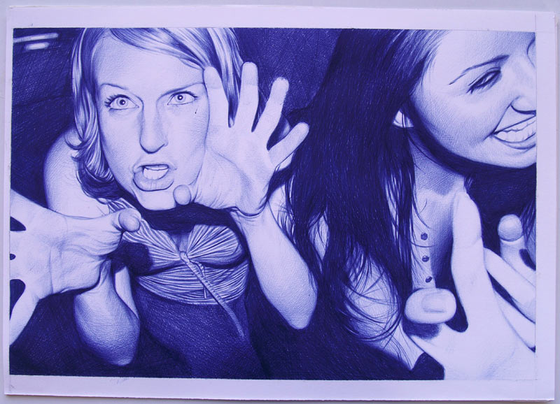 10ft Photographs Drawn With a Ballpoint Pen