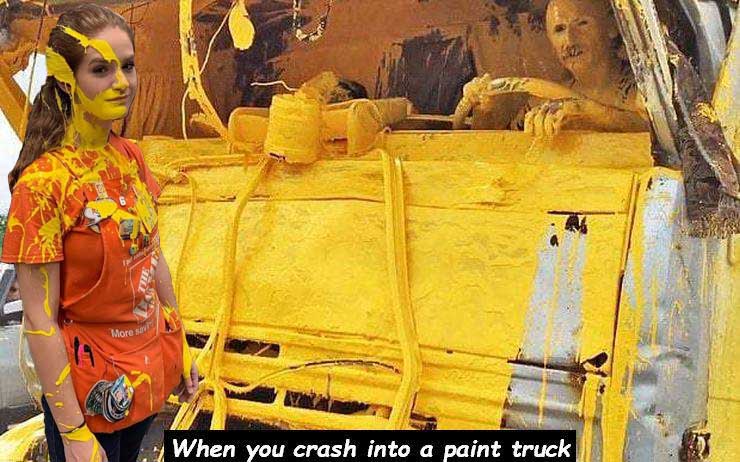 Don't fuck with the paint truck!