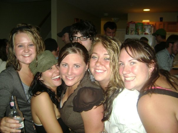 Yet another guy creeping out a picture with lovely ladies. Very creepy...