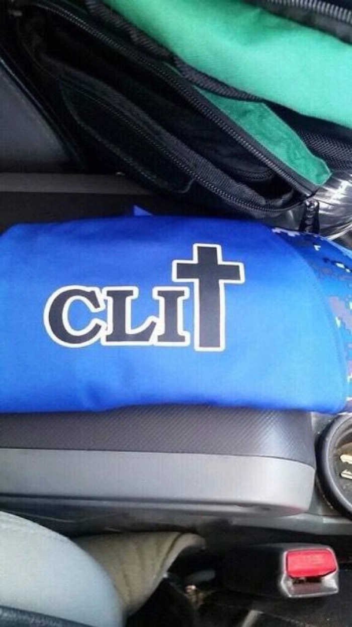 electric blue - Clit with the t as a christian cross