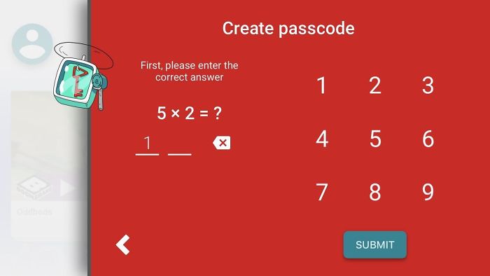 graphic design - Create passcode First, please enter the correct answer 5 2 ? 1_ 1 4 2 5 3 6 7 8 9 Submit
