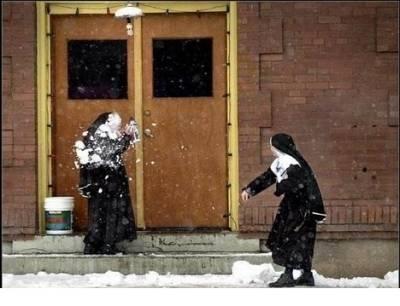 Out of holy water.  I bless you with holy snow.