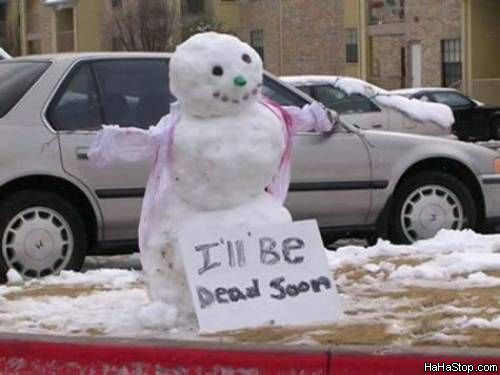 Poor snowman :