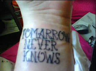 Tomarrow never knows how to spell tomorrow right 