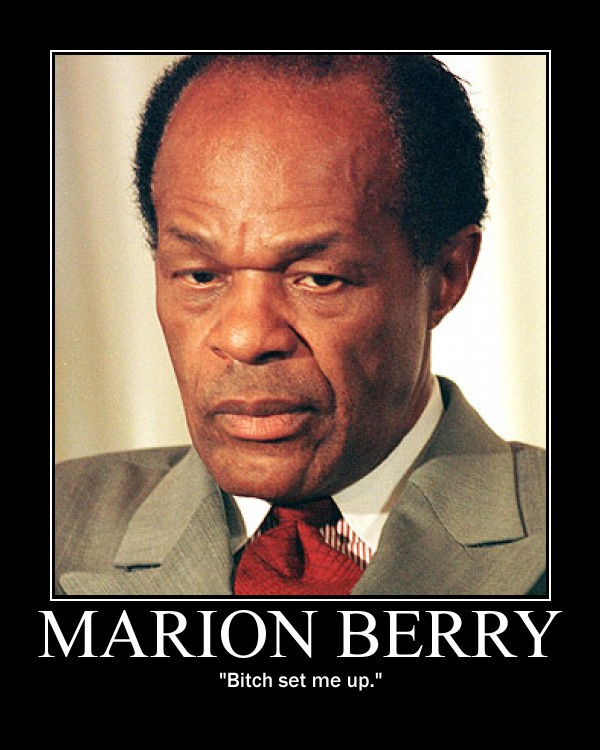 Washington D.C. mayor Marion Barry after he was caught smoking crack in a hotel room with a former girlfriend-turned-FBI informant. 