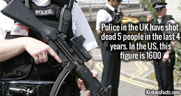 london police guns - Police Police in the Uk have shot dead 5 people in the last 4 years. In the Us, this figure is 1600 KickassFacts.com