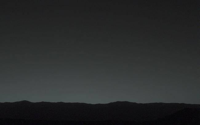 You are here!  As an Evening Star in the Martian SkyThis evening-sky view taken by NASAs Mars rover Curiosity shows the Earth and Earths moon as seen on Jan. 31, 2014, or Sol 529 shortly after sunset at the Dingo Gap inside Gale Crater.