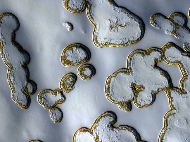 Planum Australe Latin: "the southern plain" is the southern polar plain on Mars. It extends southward of roughly 75S and is centered at 83.9S 160.0E. The geology of this region was to be explored by the failed NASA mission Mars Polar Lander, which lost contact on entry into the Martian atmosphere.