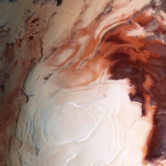 Mars' south pole.