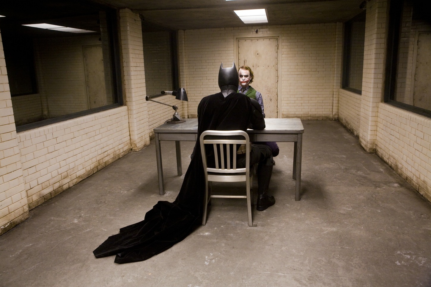 joker and batman interrogation scene