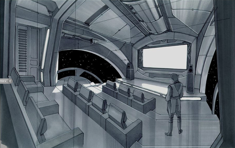 CHIANG! - The owners of this residence commissioned Doug Chiang who produced the original concepts for the theater. Who better than a Star Wars designer to design a theater based on the Death Star?