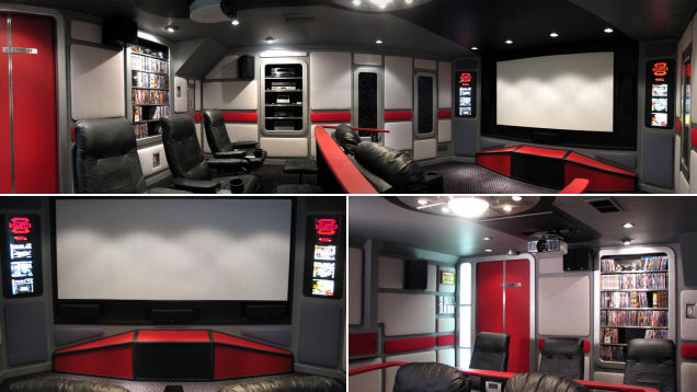 The Bridge home theater is another incredible Star Trek-themed home theater. It took the owner two years to build, at a cost of around 15,000.