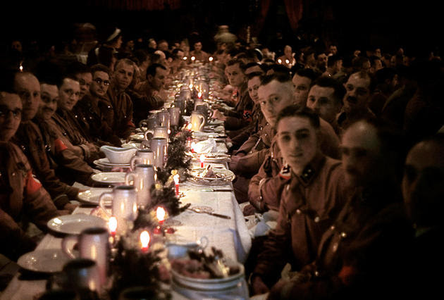 Hitler's officers and cadets celebrating Christmas, 1941