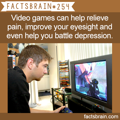 playing a video game - Facts Brain Video games can help relieve pain, improve your eyesight and even help you battle depression. factsbrain.com