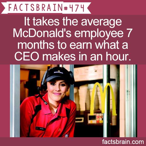 roses are red obama is well spoken meme - Factsbrain It takes the average McDonald's employee 7 months to earn what a Ceo makes in an hour. factsbrain.com