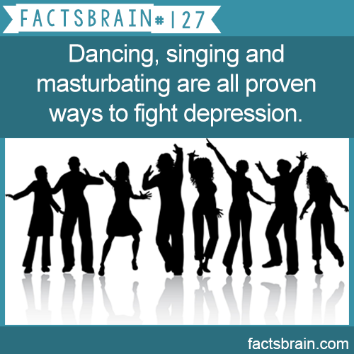 dancing silhouette - Factsbrain# | 27 Dancing, singing and masturbating are all proven ways to fight depression. factsbrain.com