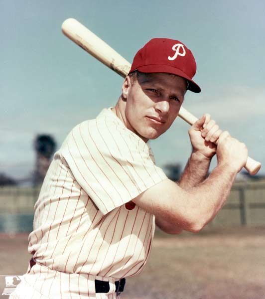 During an August 17, 1957 game, Philadelphia Phillies outfielder Richie Ashburn hit a foul ball into the stands that struck spectator Alice Roth, wife of Philadelphia Bulletin sports editor, Earl Roth, breaking her nose. When play resumed Ashburn fouled off another ball that struck her while she was being carried off in a stretcher