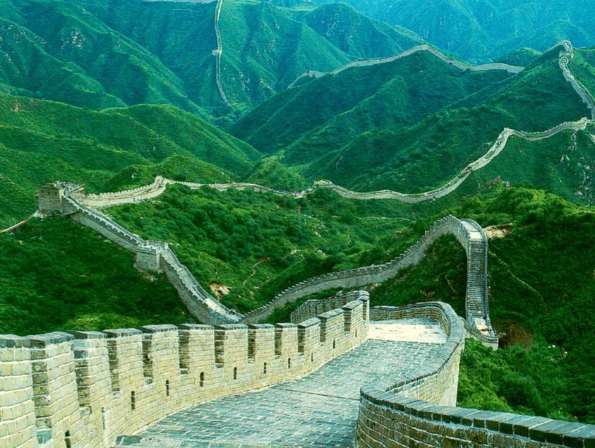 You cannot really see the great wall of china from space with the naked eye. <a href="http://www.snopes.com/science/greatwall.asp" target="_blank">Source</a>.