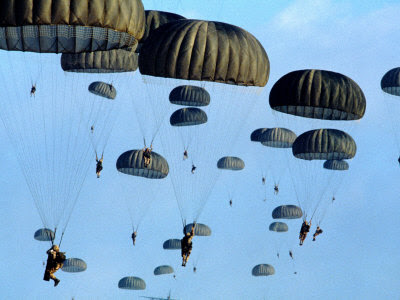 In 2000, Army specialist Jeff Lewis was sent to Fort Bragg on a parachute jump with no training save for a one day refresher course. Despite stepping out of the plane on the wrong foot and twisting his gear up, he managed to make the jump safely. When asked about it later, he replied The US Army said I was airborne qualified, and I wasn't going to question it.
