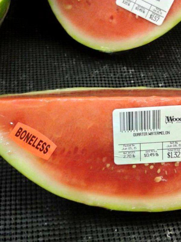 boneless watermelon - $157 Boneless Quarter Watermelon One un 08 Tot $0.49h $1.32 Dr. 34