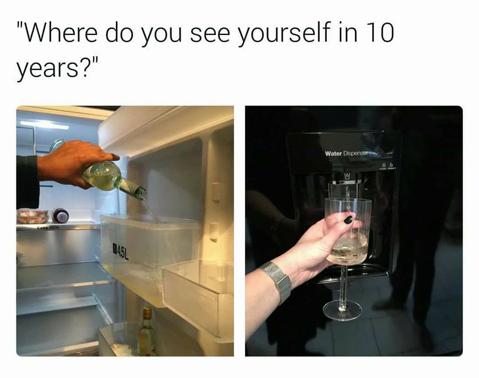 fridge wine dispenser - "Where do you see yourself in 10 years?" Water Dispenser Do