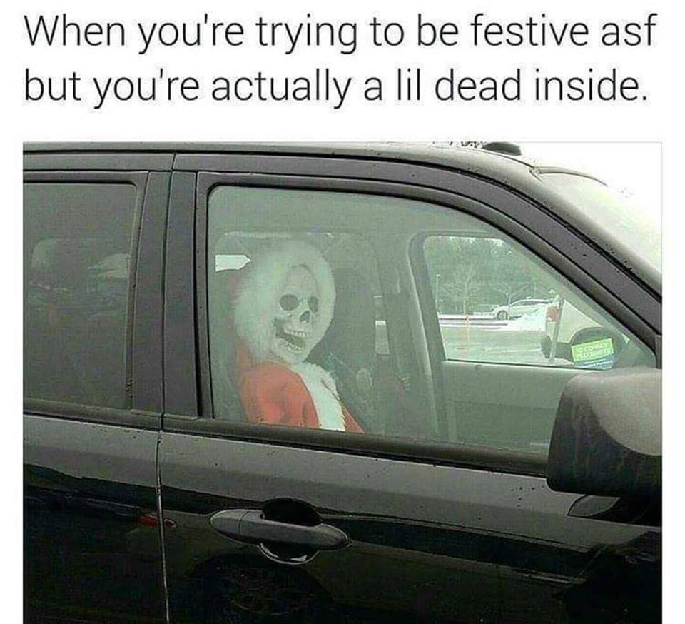 you re trying to be festive but you re dead inside - When you're trying to be festive asf but you're actually a lil dead inside.