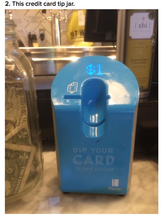 Tip jar - 2. This credit card tip jar. zhi Dip Your Card Dipar