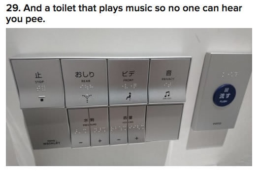 electronic component - 29. And a toilet that plays music so no one can hear you pee.