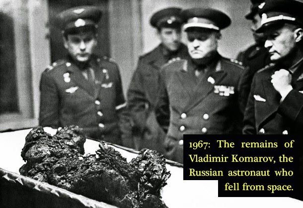 vladimir komarov remains - 1967 The remains of Vladimir Komarov, the Russian astronaut who fell from space.