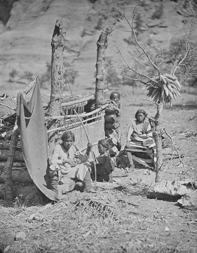 Navajo Indians Near Fort Defiance