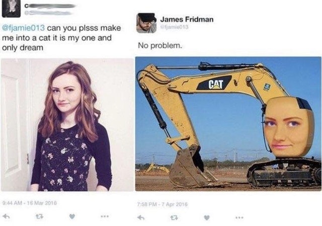 james fridman - James Fridman famie013 can you plsss make me into a cat it is my one and only dream No problem Cat