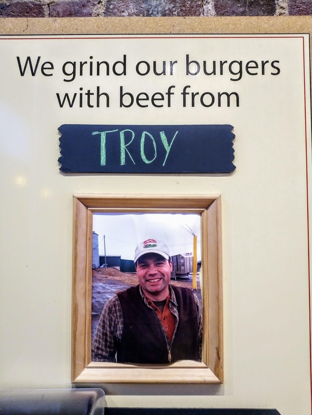 faces on windows crappy design - We grind our burgers with beef from I Troy