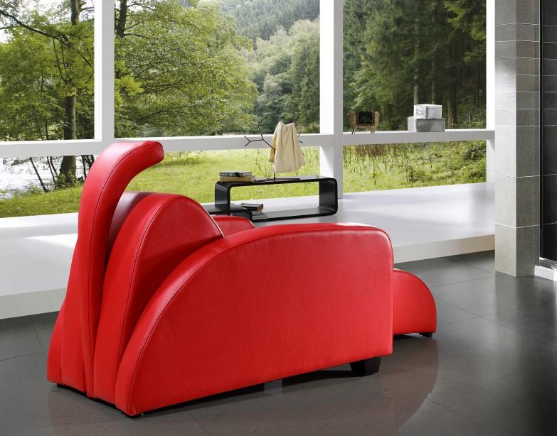 Alien chair. Red Leather. Contemporary furniture