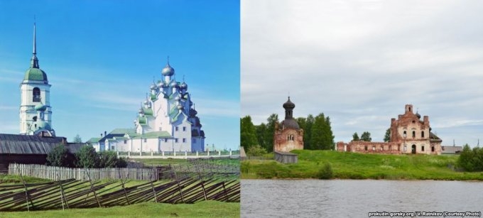 Russia - 100 years - Then and Now